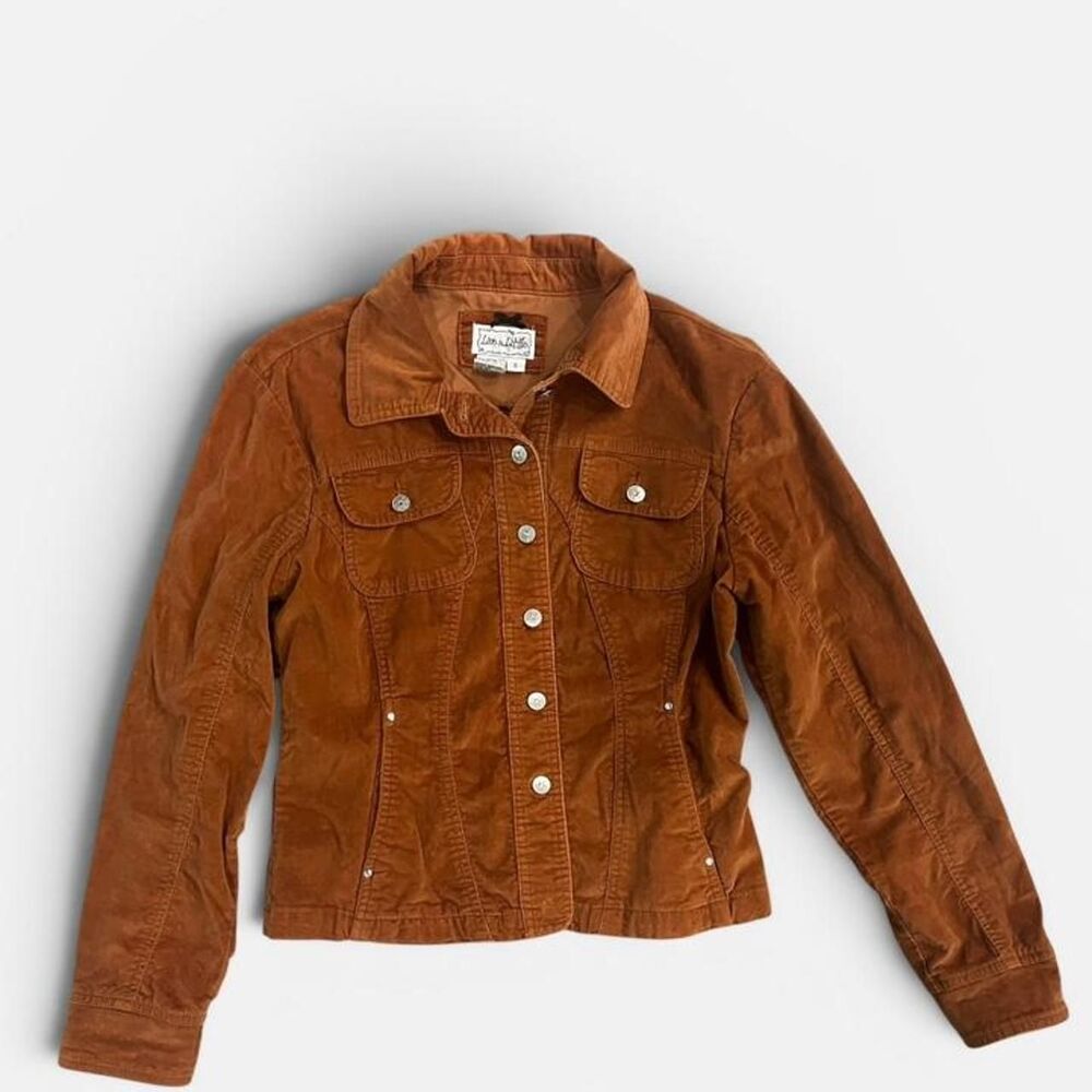 Vintage Live a Little Camel Brown Corduroy Trucker Jacket Small